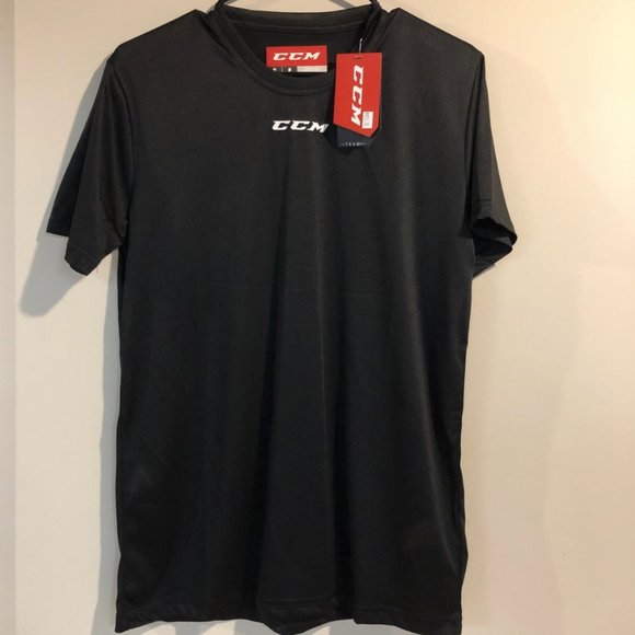 CCM Men's Training Tech Tee - Black - Picture 1 of 5